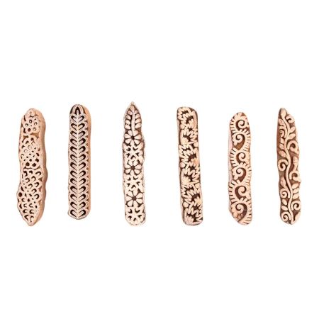 Set of 6 Piece New Mix Wooden Printing Block